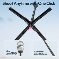 Magnetický statív a selfie tyč ULANZI MT85 s Bluetooth, 150 cm, automaticky sa otvárajúci štvorramenný stojan, 25N magnet, pre iPhone 17 16 15 14 13 12 MagSafe, Samsung 3