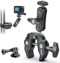ULANZI R094 Super Clamp Rák 360° Dupla Gömbfej Kamera LED Lámpa Stabilizátor Tartó 1