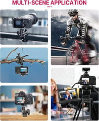 ULANZI R094 Super Clamp Rák 360° Dupla Gömbfej Kamera LED Lámpa Stabilizátor Tartó 7