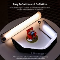 ULANZI UA20 Air Tube Light LED trubicové svetlo 20W, dvojfarebné nastaviteľné 2700-6500K CRI95+, magnetické prenosné video svetlo na fotenie a natáčanie videí 2