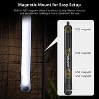 ULANZI UA20 Air Tube Light LED trubicové svetlo 20W, dvojfarebné nastaviteľné 2700-6500K CRI95+, magnetické prenosné video svetlo na fotenie a natáčanie videí 4