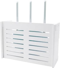 Ulawellor WiFi Router Tárolódoboz - Falra Szerelhető Nedvességálló Router Szekrény, Fehér, 29x20x9 cm, Modem Elrejtő Doboz 1