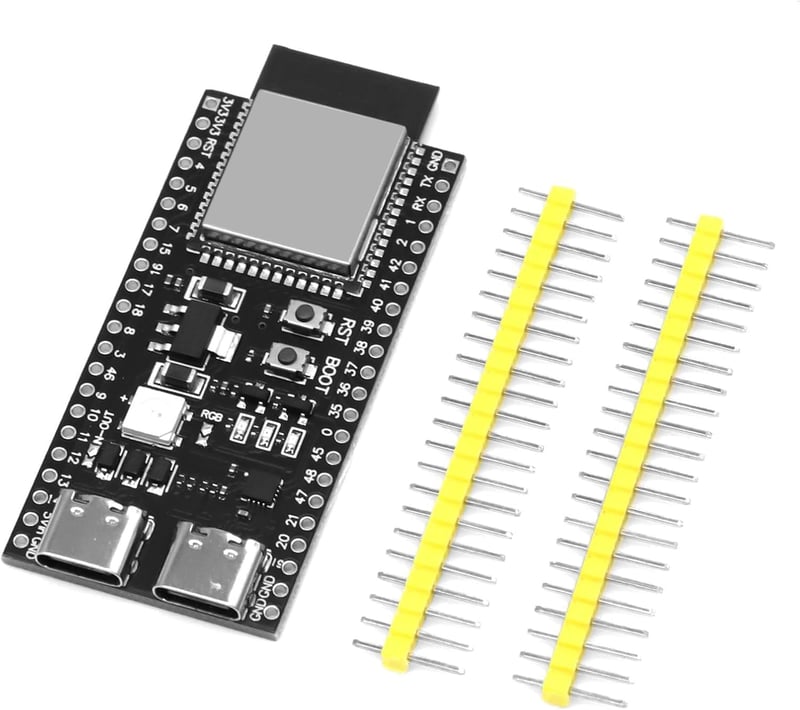 Ulegqin ESP32-S3 DevKitC-1-N16R8 Fejlesztői Lap WiFi és Bluetooth 5.0 16M Flash 8M PSRAM Dual Type-C Arduino Kompatibilis