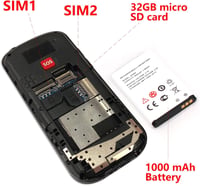 uleway Idős mobiltelefon nagy gombokkal Dual SIM SOS vészhívó, töltőállomás, szerződés nélkül 7