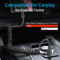 ULIFTUS Spirál USB A - USB C Kábel 2db - CarPlay Adatszinkronizáló Töltőkábel Samsung Galaxy, Huawei, Xiaomi, Google Pixel Telefonokhoz

AI: 2