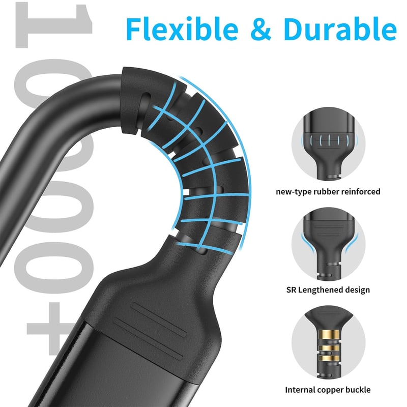 ULIFTUS Spirál USB A - USB C Kábel 2m 2db - Gyorstöltő Adatkábel Samsung Galaxy S20-S23, A51, Note10, Xiaomi és Google Pixel Telefonokhoz, C