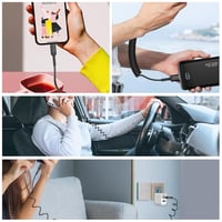 ULIFTUS Spirál USB A - USB C Kábel 2m 2db - Gyorstöltő Adatkábel Samsung Galaxy S20-S23, A51, Note10, Xiaomi és Google Pixel Telefonokhoz, C 6