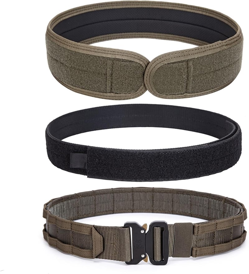 ULIONTAC 3 rétegű taktikai öv 1000D nylon, gyorsoldó csattal és Molle rendszerrel