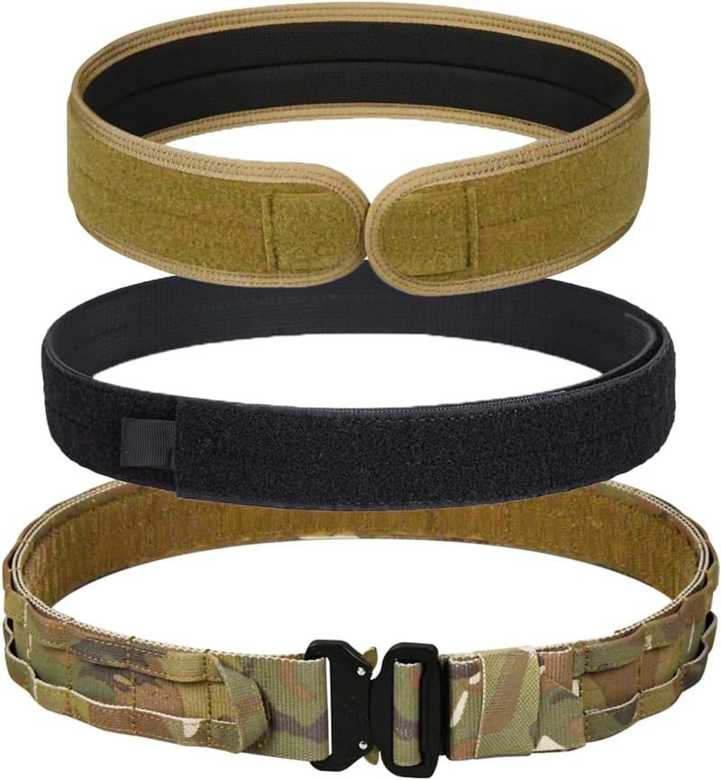 ULIONTAC 3 rétegű taktikai öv 1000D nylon, gyorsoldó csattal és Molle rendszerrel