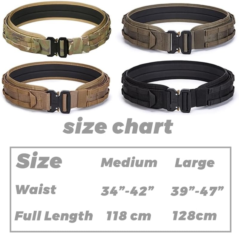 ULIONTAC 3 rétegű taktikai öv 1000D nylon, Molle rendszer, gyorsoldó csattal