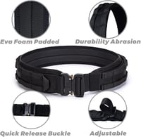 ULIONTAC 3 rétegű taktikai öv 1000D nylon, Molle rendszer, gyorsoldó csattal 3