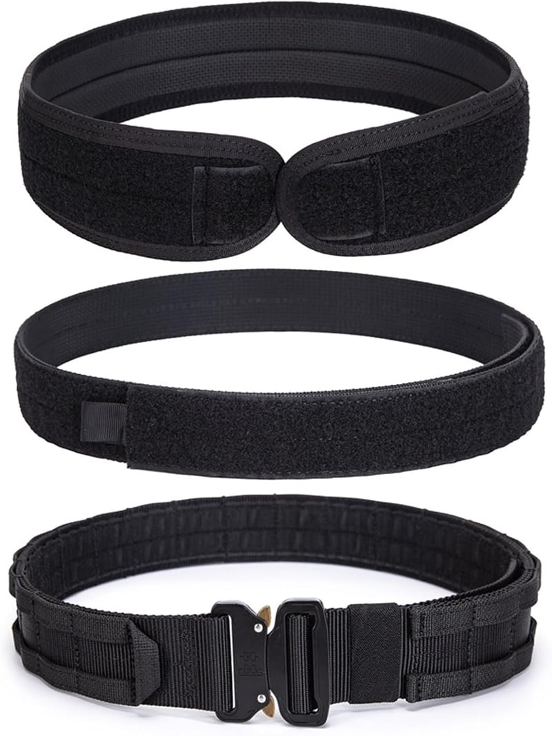 ULIONTAC 3 rétegű taktikai öv 1000D nylon, Molle rendszer, gyorsoldó csattal