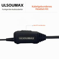 ULSOUMAX C-tvarované slúchadlo s mikrofónom a PTT pre vysielačky Motorola SL300, SL1600, SL2600, SL4000, SL7550, DLR110, SL1K, SL1M 5