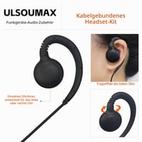 ULSOUMAX C-tvarované slúchadlo s mikrofónom a PTT pre vysielačky Motorola SL300, SL1600, SL2600, SL4000, SL7550, DLR110, SL1K, SL1M 4