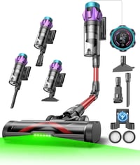 Ultenic 55000 Pa vezeték nélküli porszívó 80 perc üzemidő, 600W, érintőképernyő, állványos töltővel 1