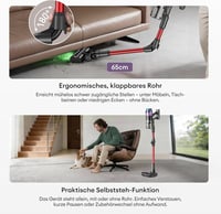 Ultenic 55000 Pa vezeték nélküli porszívó 80 perc üzemidő, 600W, érintőképernyő, állványos töltővel 8