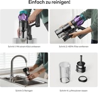Ultenic 55000 Pa vezeték nélküli porszívó 80 perc üzemidő, 600W, érintőképernyő, állványos töltővel 10