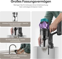 Ultenic 55000 Pa vezeték nélküli porszívó 80 perc üzemidő, 600W, érintőképernyő, állványos töltővel 9