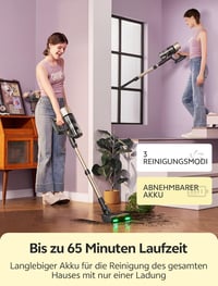 Ultenic 600W Akkumulátoros Porszívó 55000Pa, 65 Perc Üzemidő, Kézi és Padlóporszívó Háziállatszőr Szőnyeg Keményparketta 3
