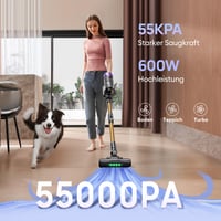 Akumulátorový vysávač Ultenic, 55000 Pa, 600 W, výdrž batérie 60 minút, samostatné státie, technológia GreenEye, kefa Anti-Tangle, na tvrdé podlahy, koberce a zvieracie chlpy 2