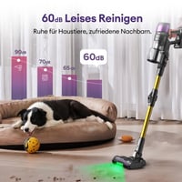 Akumulátorový vysávač Ultenic, 55000 Pa, 600 W, výdrž batérie 60 minút, samostatné státie, technológia GreenEye, kefa Anti-Tangle, na tvrdé podlahy, koberce a zvieracie chlpy 9