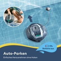 Robotický bazénový vysávač Ultenic Pooleco 10s, 3 motory, 90-minútová výdrž batérie, 80 m², diaľkové ovládanie a ovládanie cez aplikáciu, automatické parkovanie, všetky typy bazénov 7