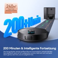 Robot aspirator Ultenic cu funcție de mop, 10000Pa, autonomie 200 minute, stație de descărcare 3,5L, navigație LiDAR, 4 în 1, pentru covoare și animale de companie 5