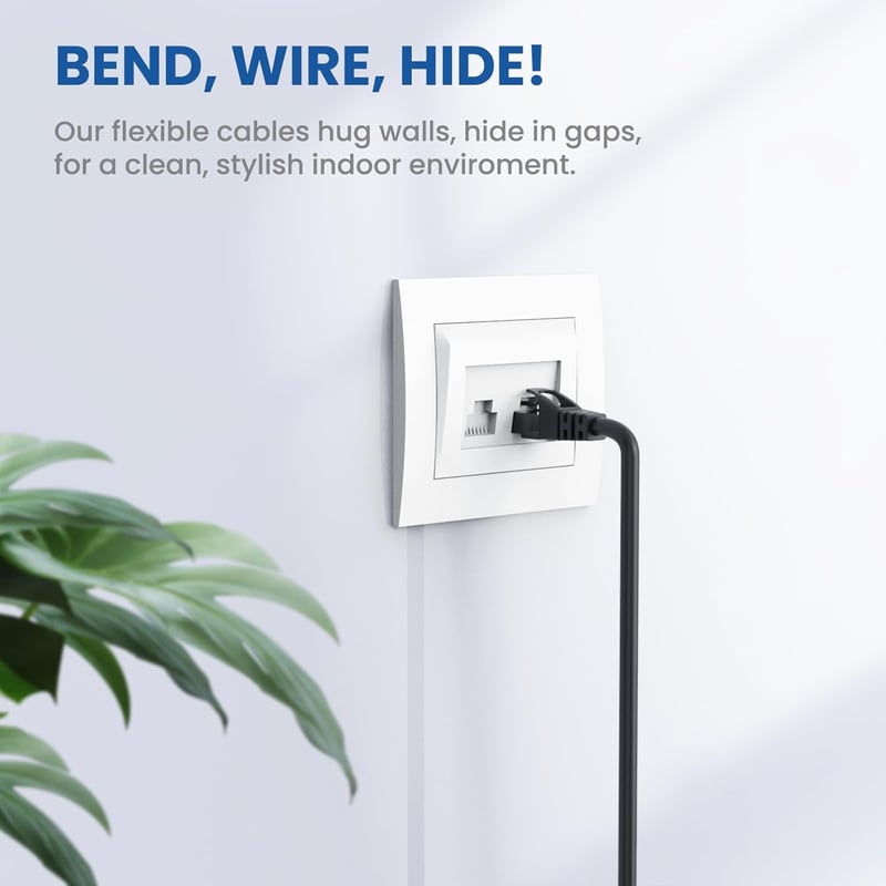 Ultra Clarity Cables LAN Kábel 30,5m - 10 Gbps Sebességű Ethernet Hálózati Kábel RJ45 Porttal Rendelkező Eszközökhöz, Router, Modem, Switch 