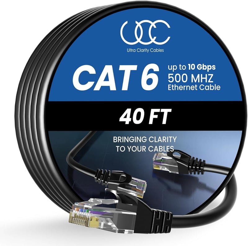Ultra Clarity Cables LAN Kábel 12 Méter, 10 Gbps Sebességű Hálózati Kábel, Ethernet Kábel RJ45 Porttal Rendelkező Eszközökhöz, Switchekhez, 