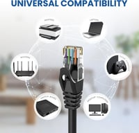 Ultra Clarity Cables LAN Kábel 30,5m - 10 Gbps Sebességű Ethernet Hálózati Kábel RJ45 Porttal Rendelkező Eszközökhöz, Router, Modem, Switch  6