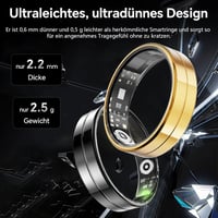 Ultra Vékony Okosgyűrű - 24/7 Pulzus, SpO2, Alvás, Testhőmérséklet Monitorozás, Ezüst, Férfi-Női, Android-iOS Kompatibilis, Előfize 3