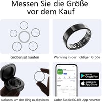 Ultra Vékony Okosgyűrű - 24/7 Pulzus, SpO2, Alvás, Testhőmérséklet Monitorozás, Ezüst, Férfi-Női, Android-iOS Kompatibilis, Előfize 2