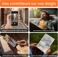 Ultra Vékony Okosgyűrű - 24/7 Pulzus, Véroxigén, Alvás és Testhőmérséklet Figyelés, Telefon Távvezérlés, Android iOS Kompatibilis,  6