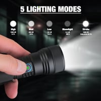 Lanternă tactică reîncărcabilă cu LED UltraFire UF2 cu toc, 1500 lumeni, 5 moduri, zoom, lanternă de poliție cu suport de curea, pentru patrulare și sarcini de securitate 5