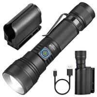 Lanternă tactică reîncărcabilă cu LED UltraFire UF2 cu toc, 1500 lumeni, 5 moduri, zoom, lanternă de poliție cu suport de curea, pentru patrulare și sarcini de securitate 1