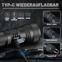 Lanternă tactică reîncărcabilă cu LED UltraFire UF2 cu toc, 1500 lumeni, 5 moduri, zoom, lanternă de poliție cu suport de curea, pentru patrulare și sarcini de securitate 6
