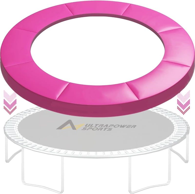 ULTRAPOWER SPORTS Trambulin Védőhuzat 244-366 cm UV-álló Keretbetét Rózsaszín/Zöld