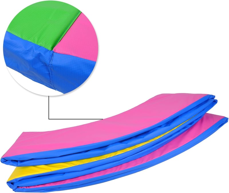 ULTRAPOWER SPORTS Trampolín szegélyvédő 244-427 cm UV-álló rugóvédelem kék zöld pink