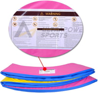 ULTRAPOWER SPORTS Trampolín szegélyvédő 244-427 cm UV-álló rugóvédelem kék zöld pink 3