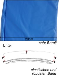 ULTRAPOWER SPORTS Trampolín szegélyvédő 244-427 cm UV-álló rugóvédelem kék zöld pink 4
