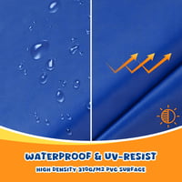 ULTRAPOWER SPORTS Trampolín szegélyvédő 244-427 cm, UV-álló, kék/zöld/fehér/piros/rózsaszín/szivárvány 4