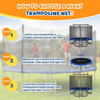 ULTRAPOWER SPORTS trampolinkiegészítés szett - pótháló, biztonsági háló, rugóvédő 8