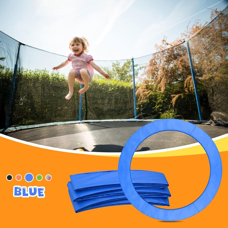 ULTRAPOWER SPORTS Trampolín szegélyvédő 244-427 cm, UV-álló, kék/zöld/fehér/piros/rózsaszín/szivárvány