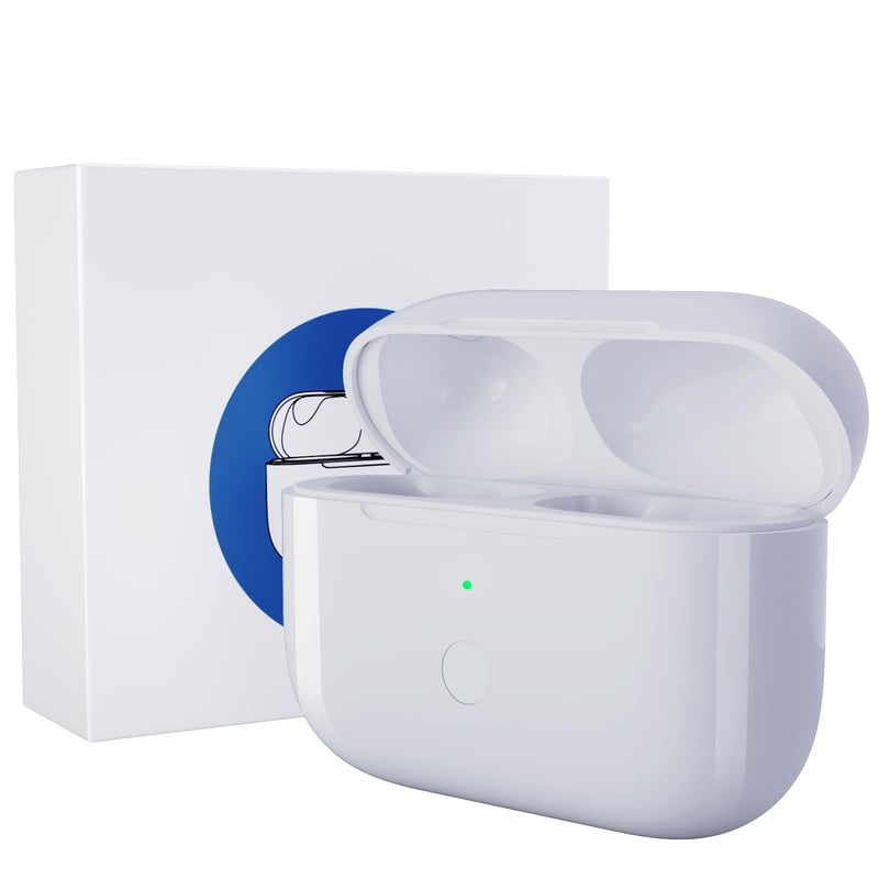 Carcasă de încărcare wireless de schimb ULuck pentru AirPods generația a 3-a, cu buton de asociere Bluetooth