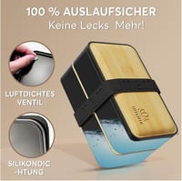 Umami Bento Ételhordó Felnőtteknek és Gyerekeknek, 2 Szósz Tartóval, Mikrózható és Mosogatógépben Mosható 4