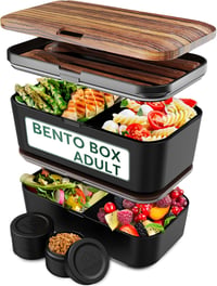 Umami Premium Bento Box 1500ml Szilikon Tételes Ebéddoboz Fekete Wenge 1