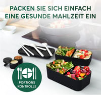 Umami Premium szilikon tálca 4 részes evőeszközzel, szellőző bento doboz 1500ml 3