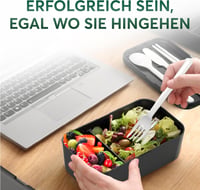 Umami Premium szilikon tálca 4 részes evőeszközzel, szellőző bento doboz 1500ml 7