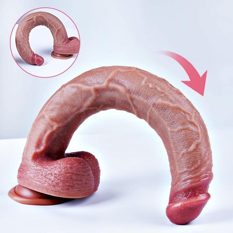 Umania 42 cm-es Realisztikus Óriás Dildo Dupla Sűrűségű Szilikonból, Erős Tapadókoronggal, G-pont Stimulálásra, Pároknak és Egyéni Használat