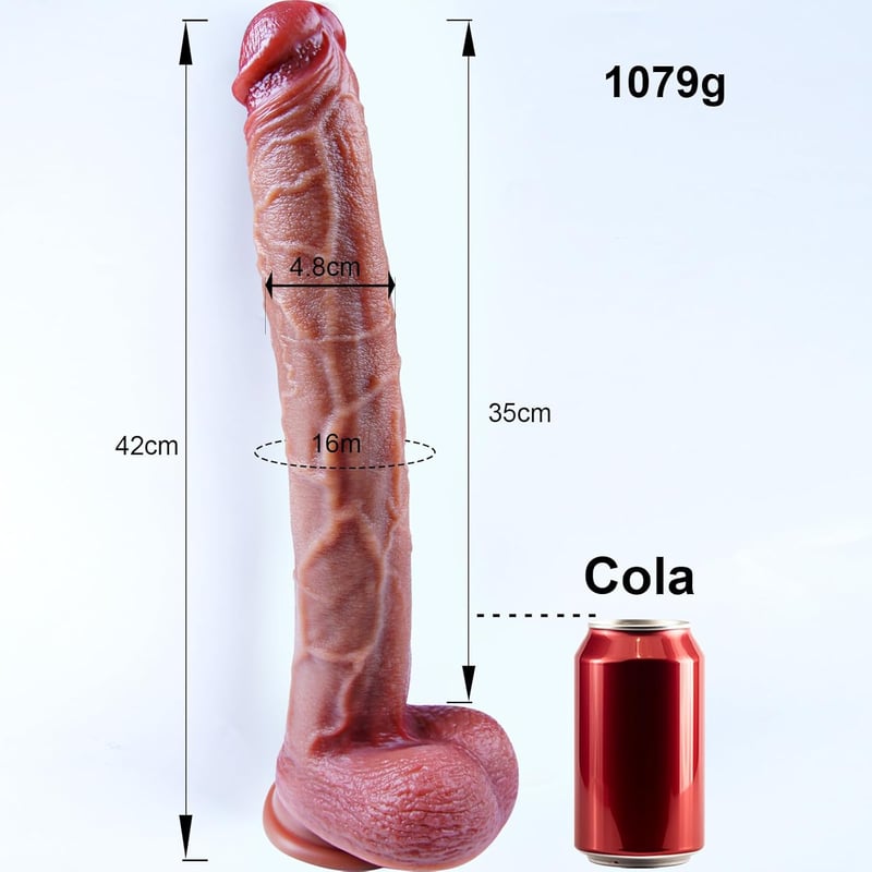 Umania 42 cm-es Realisztikus Óriás Dildo Dupla Sűrűségű Szilikonból, Erős Tapadókoronggal, G-pont Stimulálásra, Pároknak és Egyéni Használat